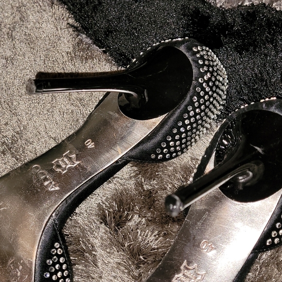 💕Aldo Black and Bling Open Toe Sandals - Size 10💕 - Picture 9 of 10